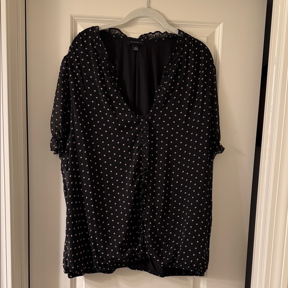 Black Polka Dot Blouse